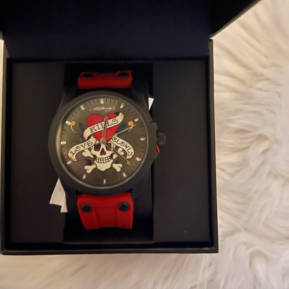 Ed Hardy Silicone Band Watch